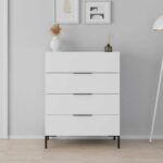 Συρταριέρα Oryana Λευκή 80x104x44cm