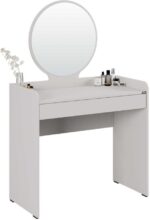 Τουαλέτα- μπουντουάρ Curve χρώμα λευκό του πάγου 90x142x47cm - Image 2