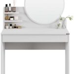 Τουαλέτα- μπουντουάρ make up χρώμα λευκό του πάγου 90x138x45cm