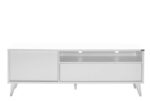Έπιπλο τηλεόρασης Retro Λευκό 150x53x40cm - Image 2