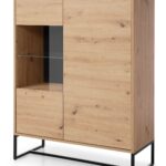 Βιτρίνα Amber χρώμα Φυσικό Artisan 93x133x39cm