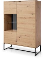 Βιτρίνα Amber χρώμα Φυσικό Artisan 93x133x39cm