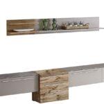 Σύνθεση τοίχου Binz-2 Γραφίτης+Βασάλτης 300x206x43-37cm