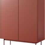 Μπουφές "Color"  κεραμικό κόκκινο + Φυσικό   97x122x37cm