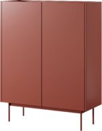 Μπουφές "Color"  κεραμικό κόκκινο + Φυσικό   97x122x37cm