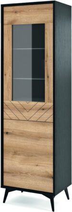 Βιτρίνα Diamond Ανθρακί+Evoke 178x54x39 - Image 2