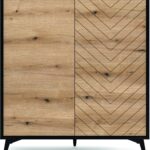 Μπουφές Diamond Ανθρακί+Evoke 104x119x39cm