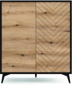 Μπουφές Diamond Ανθρακί+Evoke 104x119x39cm