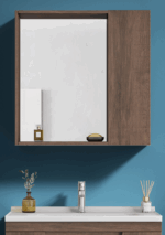 Καθρέφτης DIANA 80cm χρ. BROWN κωδ. 3MDIA080BR - Image 2