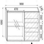 Καθρέφτης DIONE 100cm χρ. WHITE κωδ. 3MDIO100WH - Image 2
