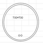 Καθρέφτης DIVA 80 ΣΤΡΟΓΓΥΛΟΣ LED 70X70 κωδ. 3MDIV070LED - Image 2