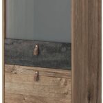 Βιτρίνα Dark χρώμα Βελανιδιά+black stone 53x197x39cm