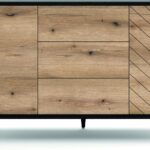 Μπουφές Diamond με συρτάρια Ανθρακί+Evoke 154x77x39cm