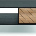 Τραπεζάκι Diamond Ανθρακί+Evoke 104x68x40cm