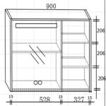 Καθρέφτης ERIETE LED 90cm χρ. ANTHRACITE κωδ. 3MERI090ANΤ - Image 2