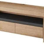 Έπιπλο τηλεόρασης Evoke: Φυσικό+Γραφίτης 113x46x39cm