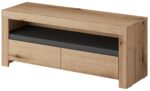 Έπιπλο τηλεόρασης Evoke: Φυσικό+Γραφίτης 113x46x39cm