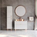 ΚΑΘΡΕΦΤΗΣ FIORE ΣΤΡΟΓΓΥΛΟΣ 80cm WHITE MAT 3MFIO080RWHM - Image 3