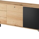 Μπουφές Flow φυσικό Artisan+Black pearl 151x74x41cm