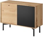 Μπουφές Flow φυσικό Artisan+Black pearl 102x74x41cm