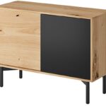 Μπουφές Flow φυσικό Artisan+Black pearl 102x74x41cm