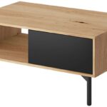 Τραπεζάκι Flow φυσικό Artisan+Black pearl 102x46x68cm