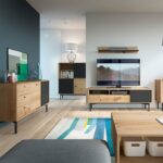 Μπουφές Flow φυσικό Artisan+Black pearl 151x74x41cm - Image 2