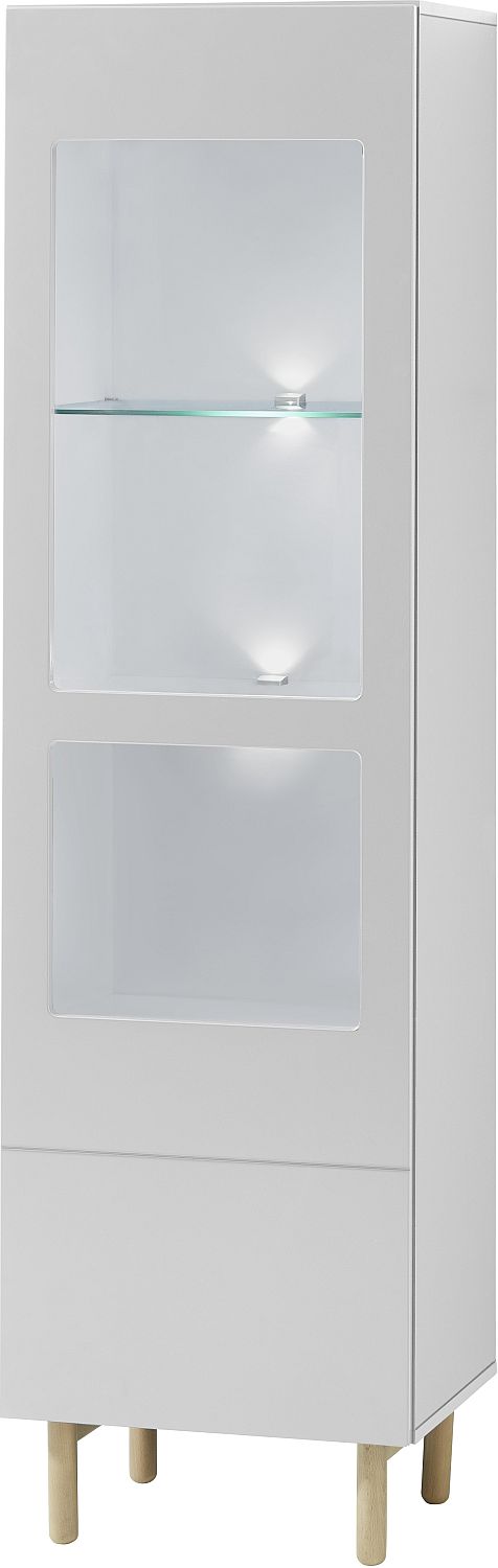 K2_17_Grey Βιτρίνα Κ2 Γκρι 50x181x41cm - Image 1