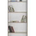 Βιβλιοθήκη Trendline Λευκό ματ με φυσικό  64x182x26cm