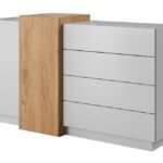 Μπουφές  3D: Λευκό+ Golden craft 160x93.4x45cm