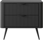 Κομοδίνο Lante Ανθρακί 63x55x38cm
