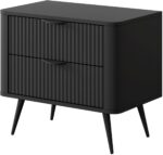 Κομοδίνο Lante Ανθρακί 63x55x38cm - Image 2