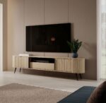 Έπιπλο τηλεόρασης LOVI με συρτάρι φυσικό cremona 196x51x40cm - Image 2