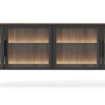 Έπιπλο τηλεόρασης Lumi Καρυδιά 181x62x39cm