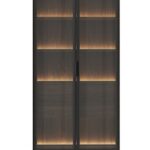 Βιτρίνα Lumi Καρυδιά 91x194x39cm