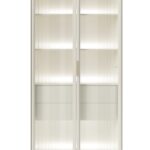Βιτρίνα Lumi Λευκό Kazmir με συρτάρια 91x194x39cm