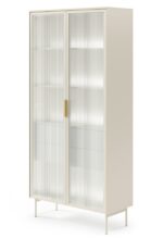 Βιτρίνα Lumi Λευκό Kazmir με συρτάρια 91x194x39cm - Image 2