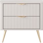 Κομοδίνο Lante Μπεζ 63x55x38cm