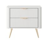 Κομοδίνο Lante Λευκό 63x55x38cm