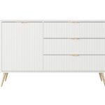 Μπουφές με συρτάρια Lante λευκό 138x81x38cm