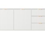 Μπουφές με συρτάρια Lante λευκός 163x81x38cm