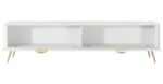 Έπιπλο τηλεόρασης Lante Λευκό 200x51x38cm - Image 2