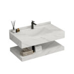 Σετ Πάγκου MERILYN 100 χρ. ΛΕΥΚΟ ΜΑΡΜΑΡΟ S3BWMER100WHS