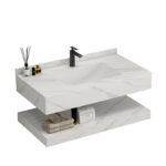 Σετ Πάγκου MERILYN 80 χρ. ΛΕΥΚΟ ΜΑΡΜΑΡΟ S3BWMER080WHS