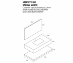 Σετ Επίπλου MERILYN 80 χρ. ΛΕΥΚΟ ΜΑΡΜΑΡΟ 9SMER080WHS - Image 2
