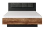 Κρεβάτι Milton κάστανο+ ανθρακί με αποθηκευτικό χώρο για στρώμα 160x200cm