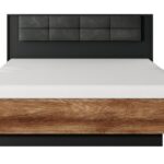 Κρεβάτι Milton κάστανο+ ανθρακί με αποθηκευτικό χώρο για στρώμα 160x200cm