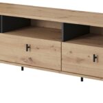 Έπιπλο τηλεόρασης Madis φυσικό Artisan+Ανθρακί 165x49x40 cm