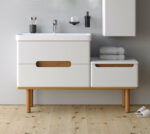 Πάγκος MASAL Λευκό MDF 18mm Λάκα 130 S3BMAS130WH 130x46x85cm