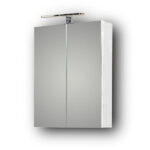 Καθρέφτης SIENA WHITE 55 3MSI055GL0W με ντουλάπια 52x14x65cm